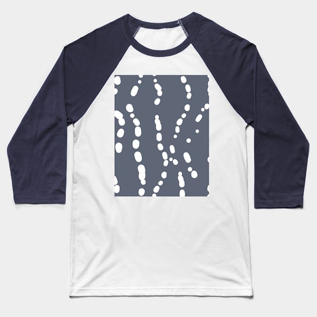 Blue white abstract underwater bubbles Baseball T-Shirt by essskina